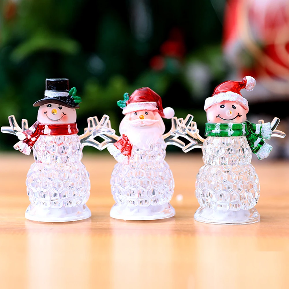 

Creative Santa Claus Night Light Christmas Snowman Indoor Table New Year Decorations Kids Gifts Lamp Supplies