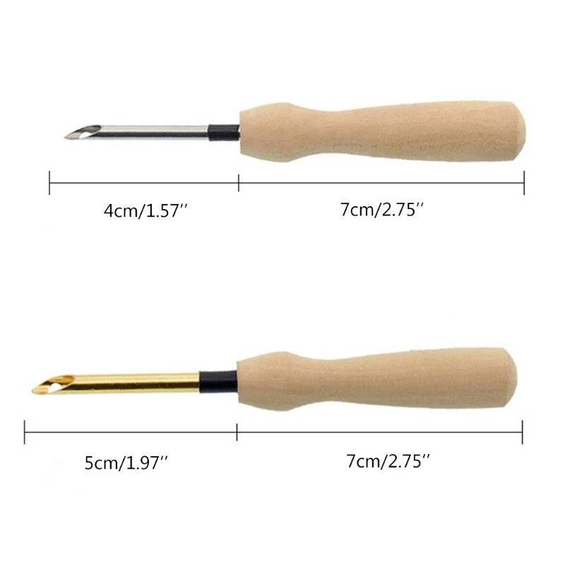 

Knitting Embroidery Pen Weaving Felting Craft Punch Needle Threader Wooden Tool 95AA