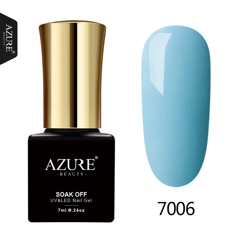 7006 Лазурная красота 7 мл неоновый УФ-гель для ногтей радужные цвета замочить Led гель для ногтей маникюр Полупостоянный гибрид ногтей эмаль - Цвет: 7006