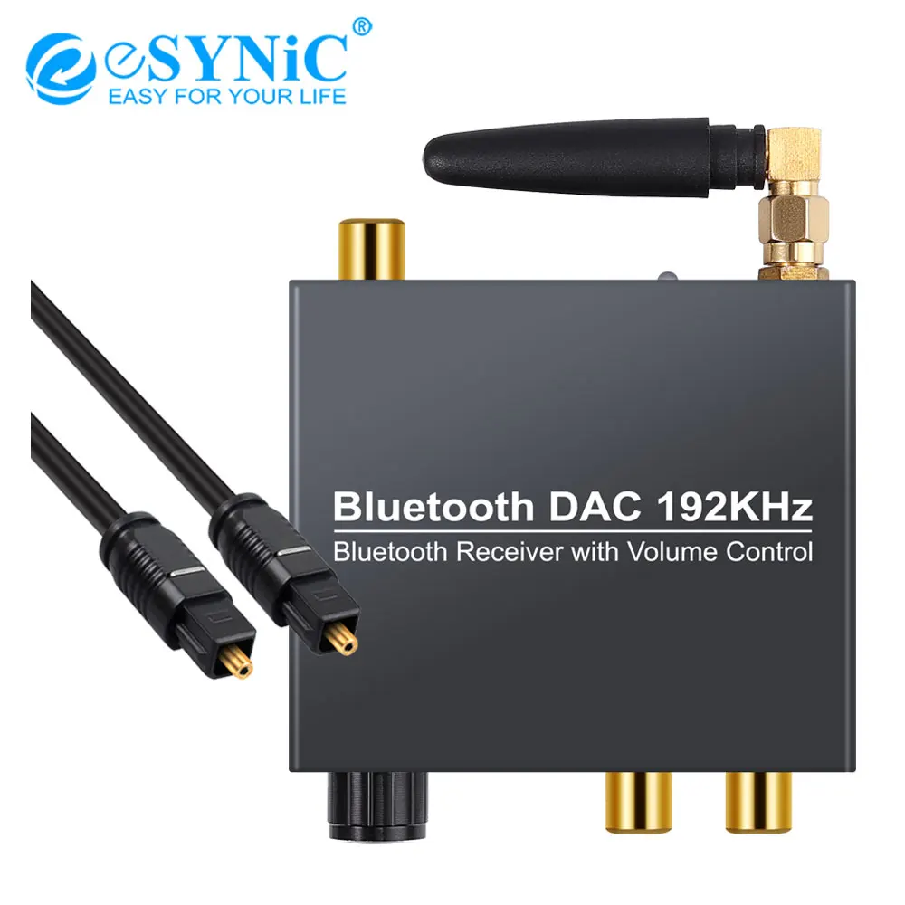 ESYNiC Bluetooth DAC аудио конвертер Цифровой оптический коаксиальный аналоговый RCA 3 5 мм