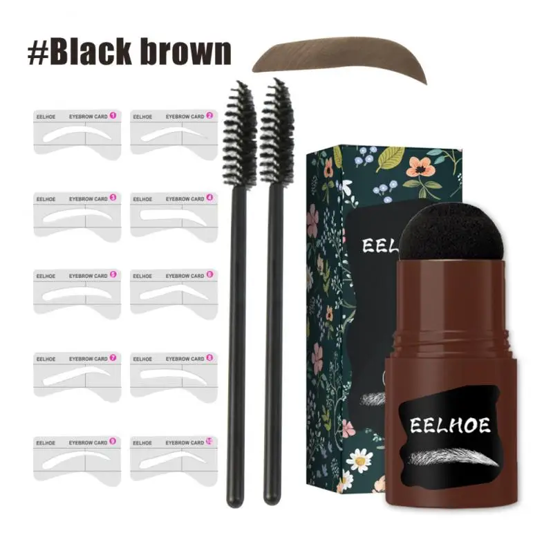 

Новинка набор для коррекции формы EyebrowStamp макияж водостойкий натуральный карандаш для бровей Шаблон для линии волос контур 6 цветов стойкий ...