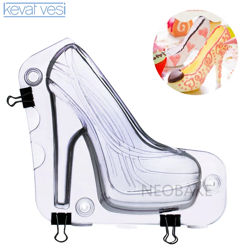 

Creative Chocolate Mold High-Heel Shoe Fondant Candy Cake Decoration Molds 3D Sugar Paste Moulds Baking Suger Craft Tools