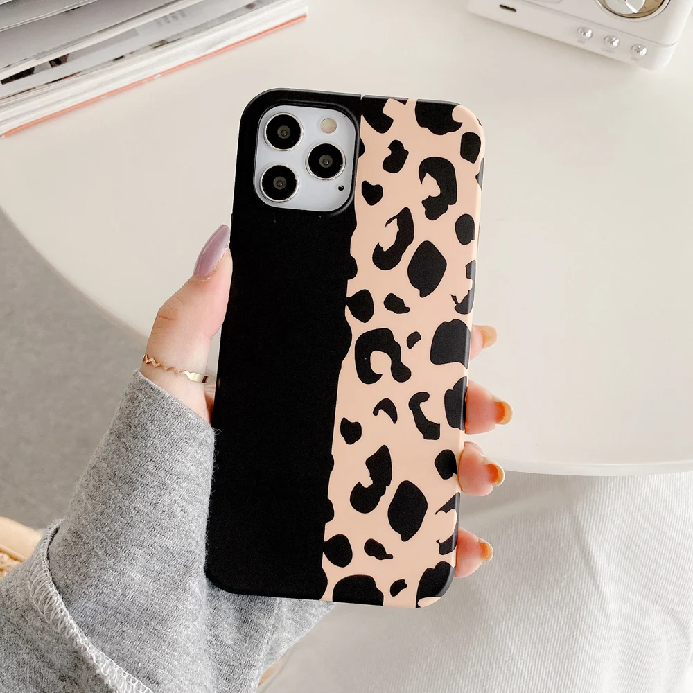 Модный Цветной чехол для телефона с леопардовым принтом iPhone 11 12 Pro mini Max XR X XS 6 S 7 8