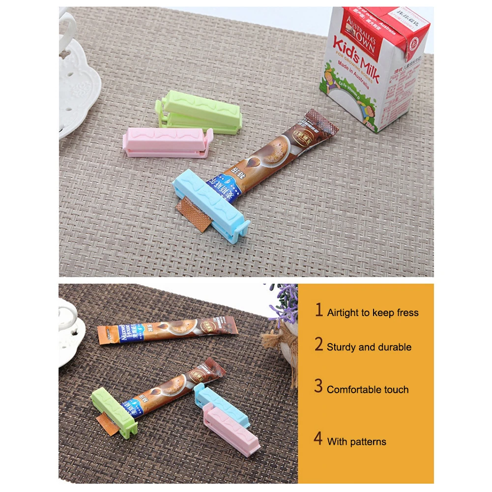 

6PCS Sealing Clips Food Clips for Food and Snack Bags Fresh Keeping Food Clips