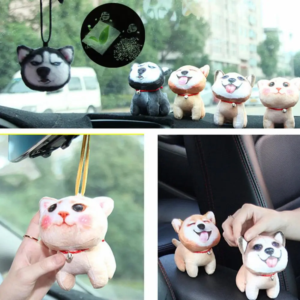 Car Ornament Dashboard Dog Cat Doll Air Freshener Cartoon Decoration Hanging 3D Pendant Accessories | Автомобили и мотоциклы