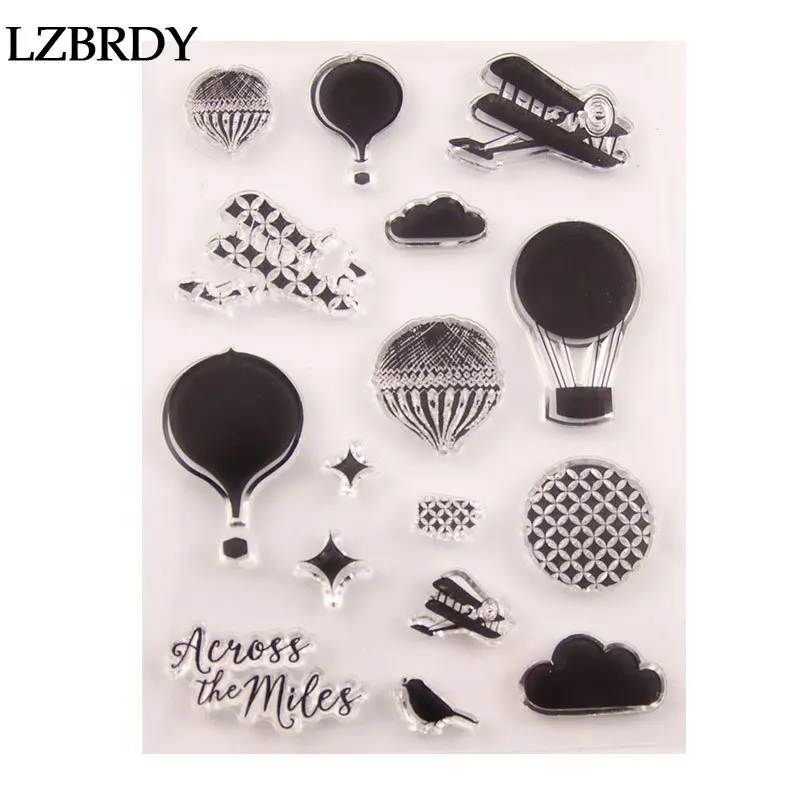 1 упаковка воздушных шаров самолета звезды на небе прозрачные резиновые штампы и