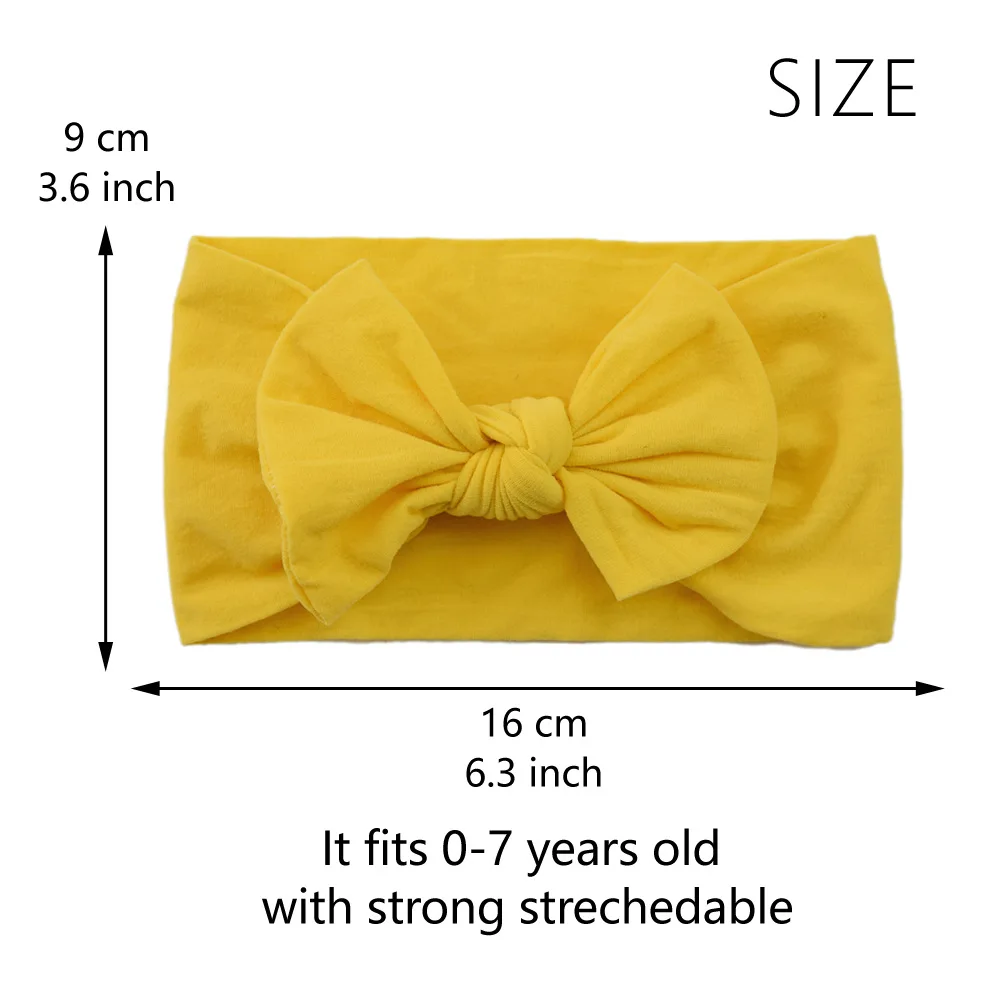 

Baby Girl Headbands Newborn Toddler DIY Bow Knot Headwrap Turban Elastic Hair Band Solid Nylon Bow Headband Hair Accessories