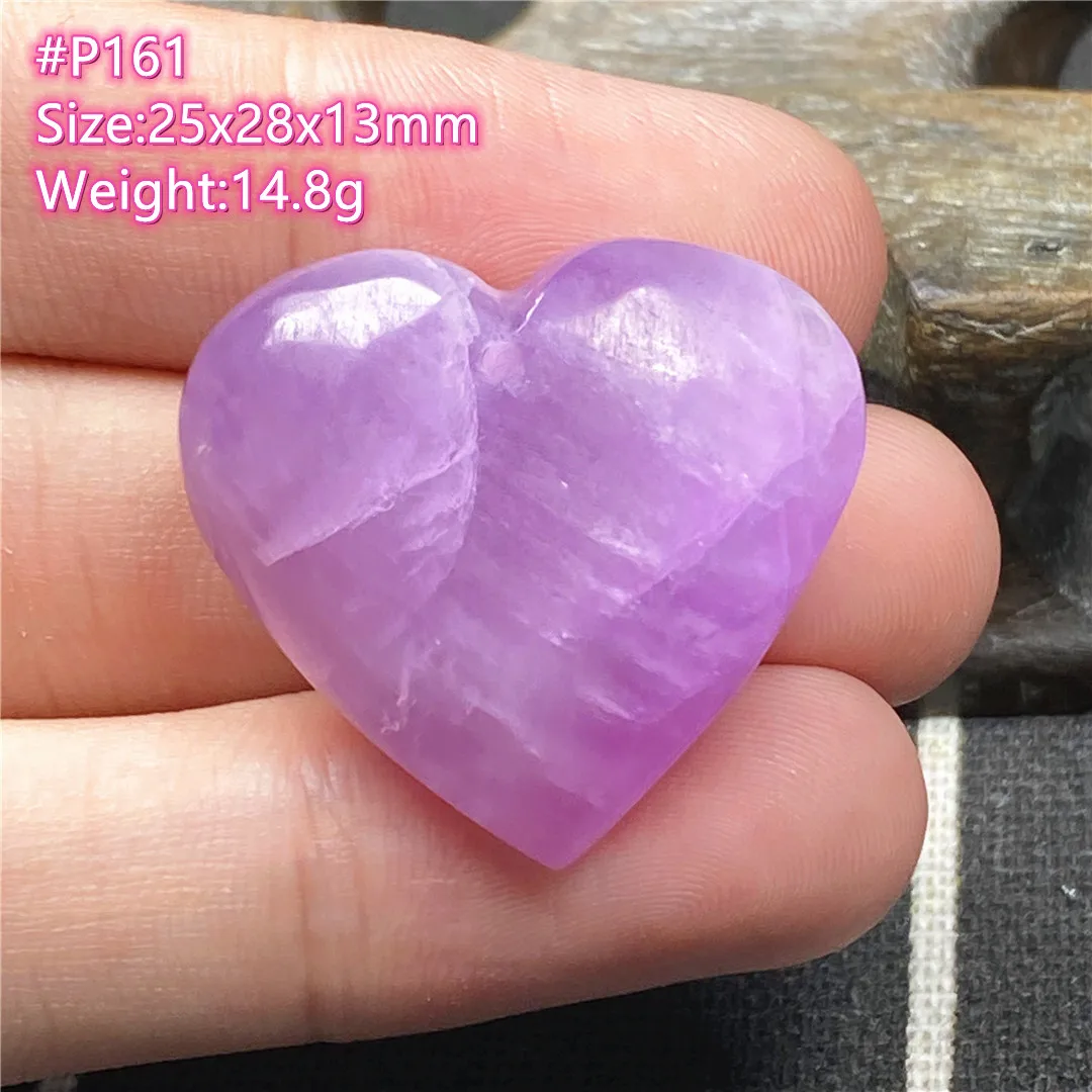 Кулон из натурального фиолетового камня кунцит для женщин мужчин кошачий глаз