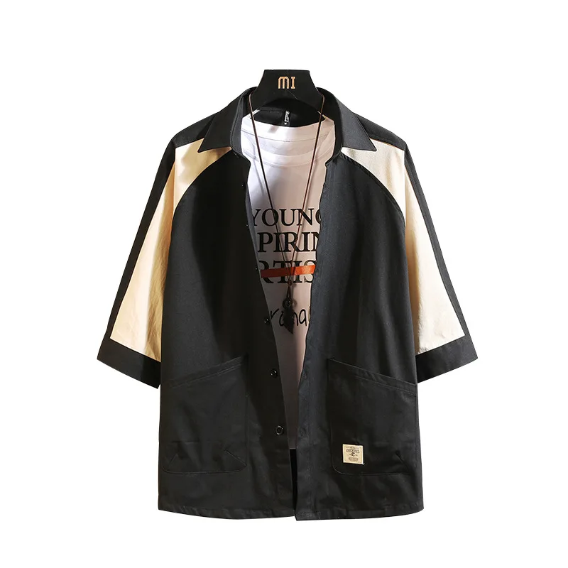 

Male Social Shirt 2021 New Summer Shorts Sleeve Mens Shirt Fashion Men's Shirt Slim Casual Korean Style Trend Man Clothes