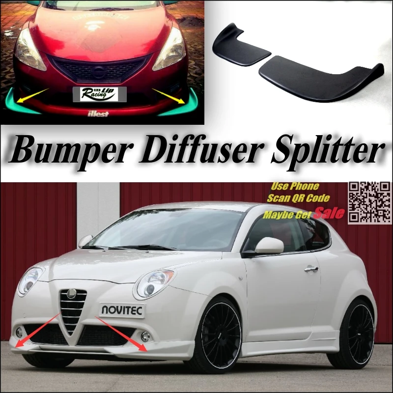 Автомобильный сплиттер диффузор бампер Canard губ Для Alfa MiTo AR Furiosa тюнинг тела
