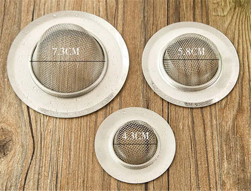 Фильтр для раковины из нержавеющей стали круглая ситечко 7-11 см слива в кухне