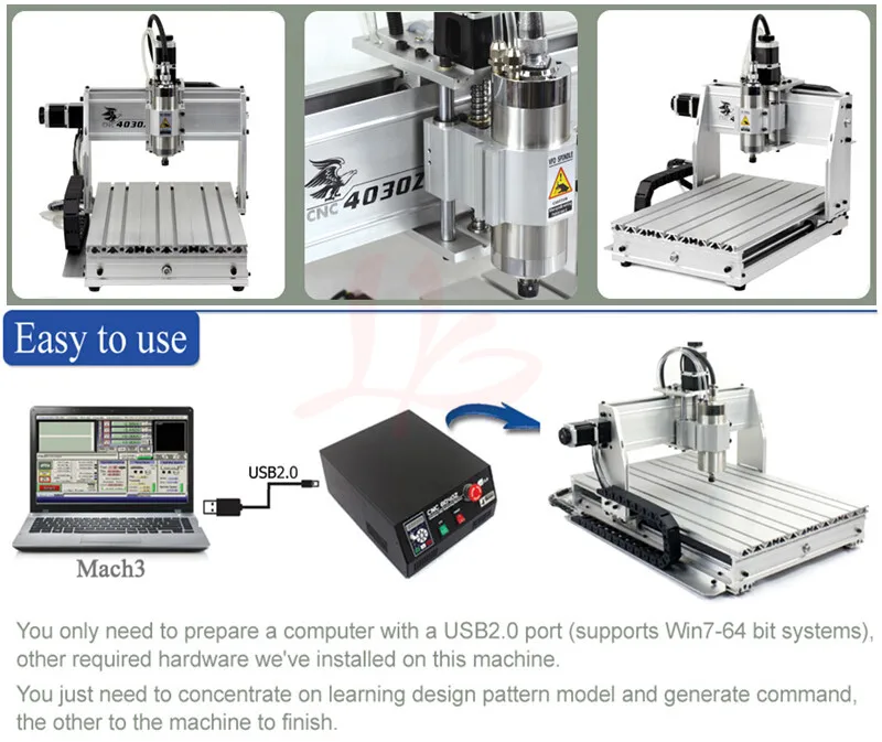CNC 4030 камнерезные станки с ЧПУ 3040 4 оси металла Мрамор подержанных машин 800 Вт 1500