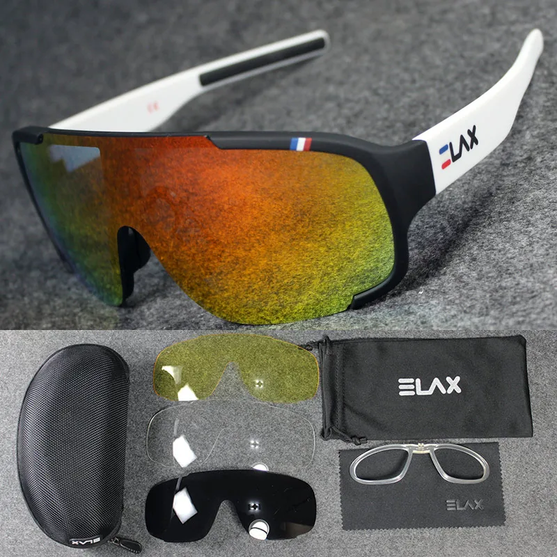 ELAX бренд 4 Lenes 2019 Новая мода на открытом воздухе очки для велоспорта Mtb спортивные