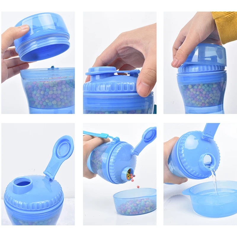 Портативная бутылка для воды домашних питомцев 2 в 1 миска питья путешествий на