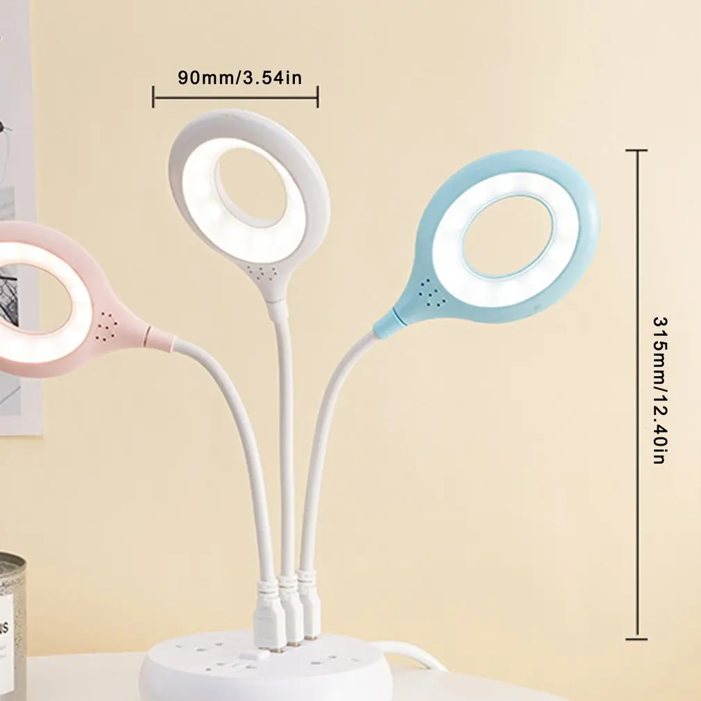 

Table Lamp USB Socket Freely Foldable Portable LED Light No Flicker Soft Light Saving Energy Eye Protection Away From Myopia
