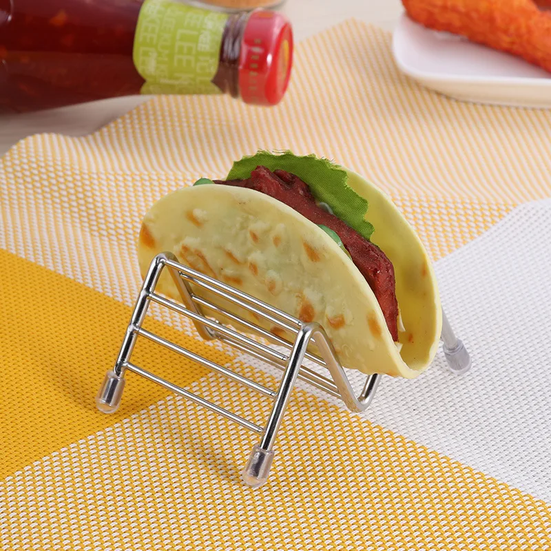

Stainless Steel 304 Tacos Holder with Tomato Sauce Tray