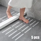 5 шт. прозрачных Противоскользящих наклеек для ванной, ступенчатая лента для ванной, ванны, душевой комнаты, нескользящий дверной коврик