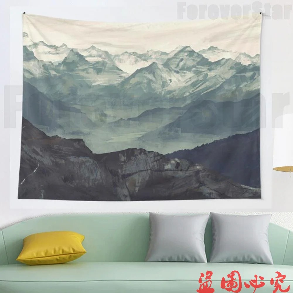 

Mountain Fog tapestry Wall Hanging Tapestry for Home Dorm Fantasy Decor