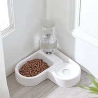pet cat bowl for dog food automatic feeder bowls dogs feeding drinking fountain 500ml waterer kitten slow feeder puppy