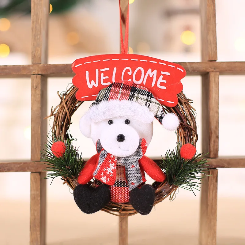 Креативные рождественские украшения маленький венок для отелей моллов дверное