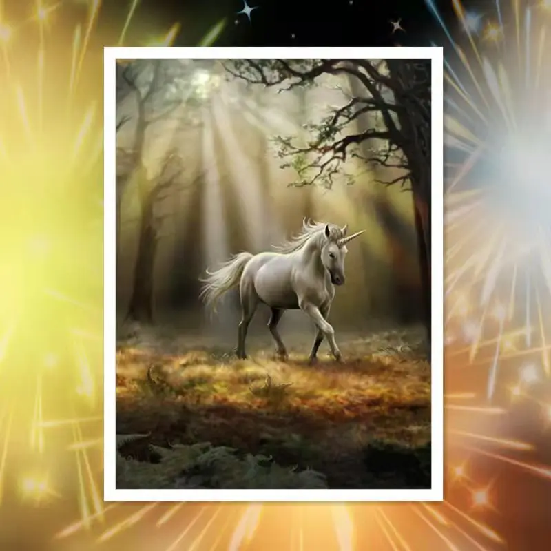 Алмазная 5D Вышивка сделай сам на весь дисплей алмазная живопись единорог радуга