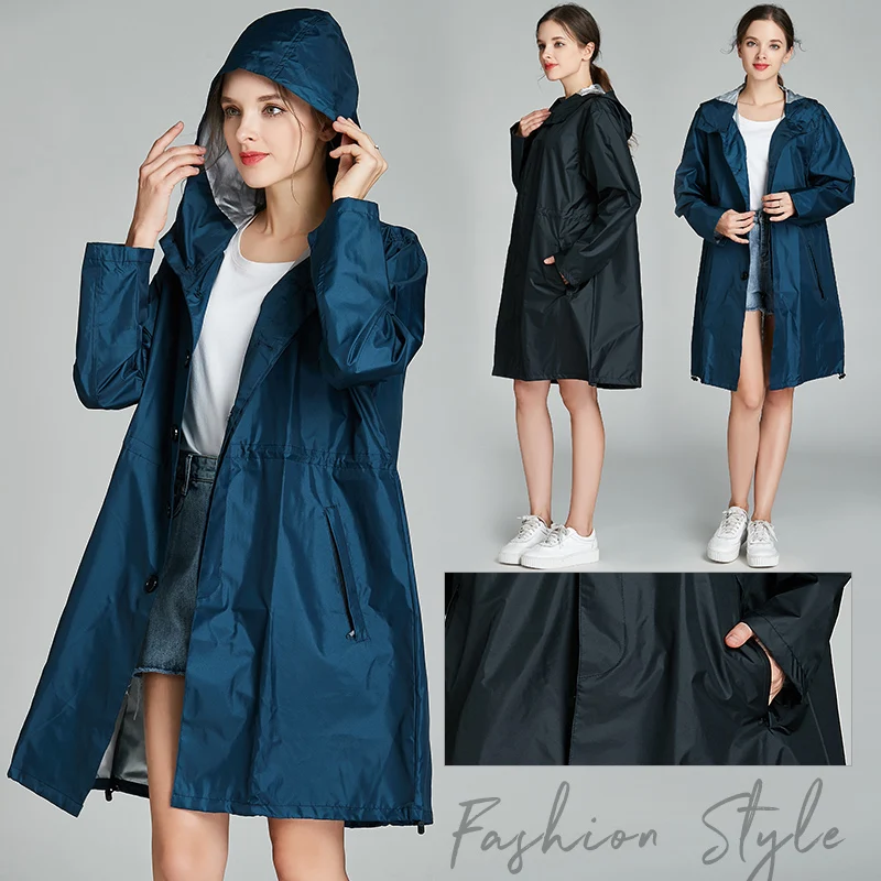 Модный длинный дождевик для взрослых мужчин и женщин женский походный куртка