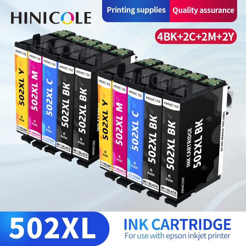 HINICOLE совместимый для Epson T502 520 XL чернильный картридж с печатающей головки XP 5105 5100