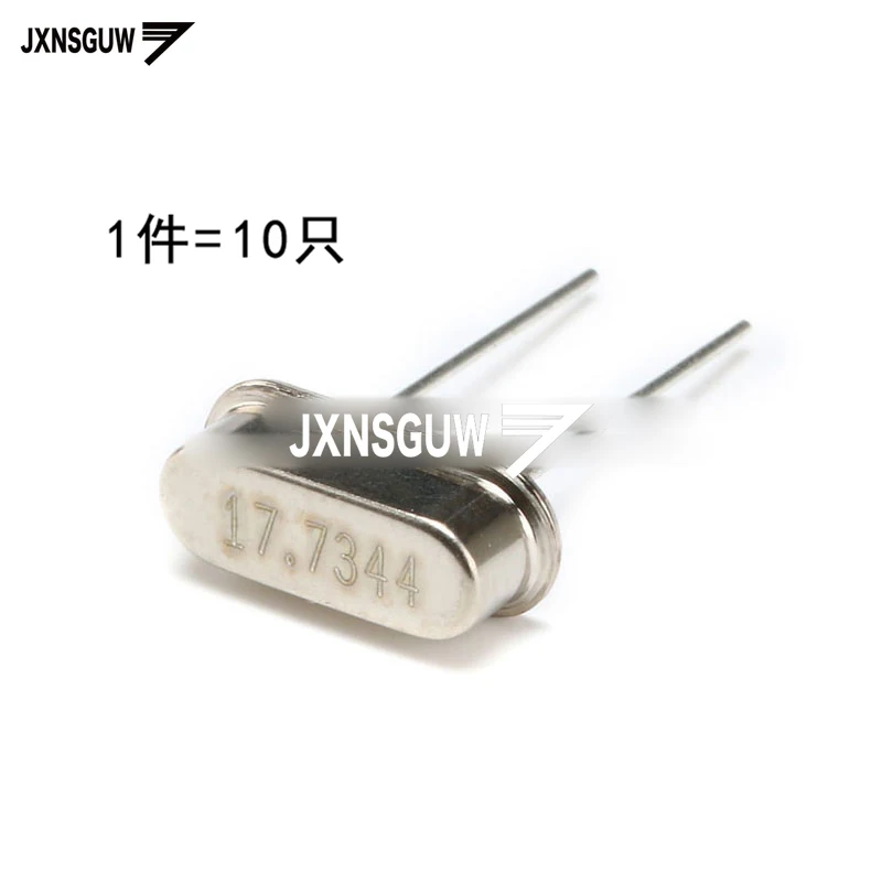 

10PCS crystal 17.7344MHz 49S passive crystal 17.7344M 20ppm 20PF 2 foot