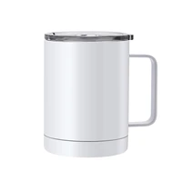 20pcslot 12oz sublimation blank tumbler water cup with handle coffee mug stainless steel double wall insualted vacuum for home
