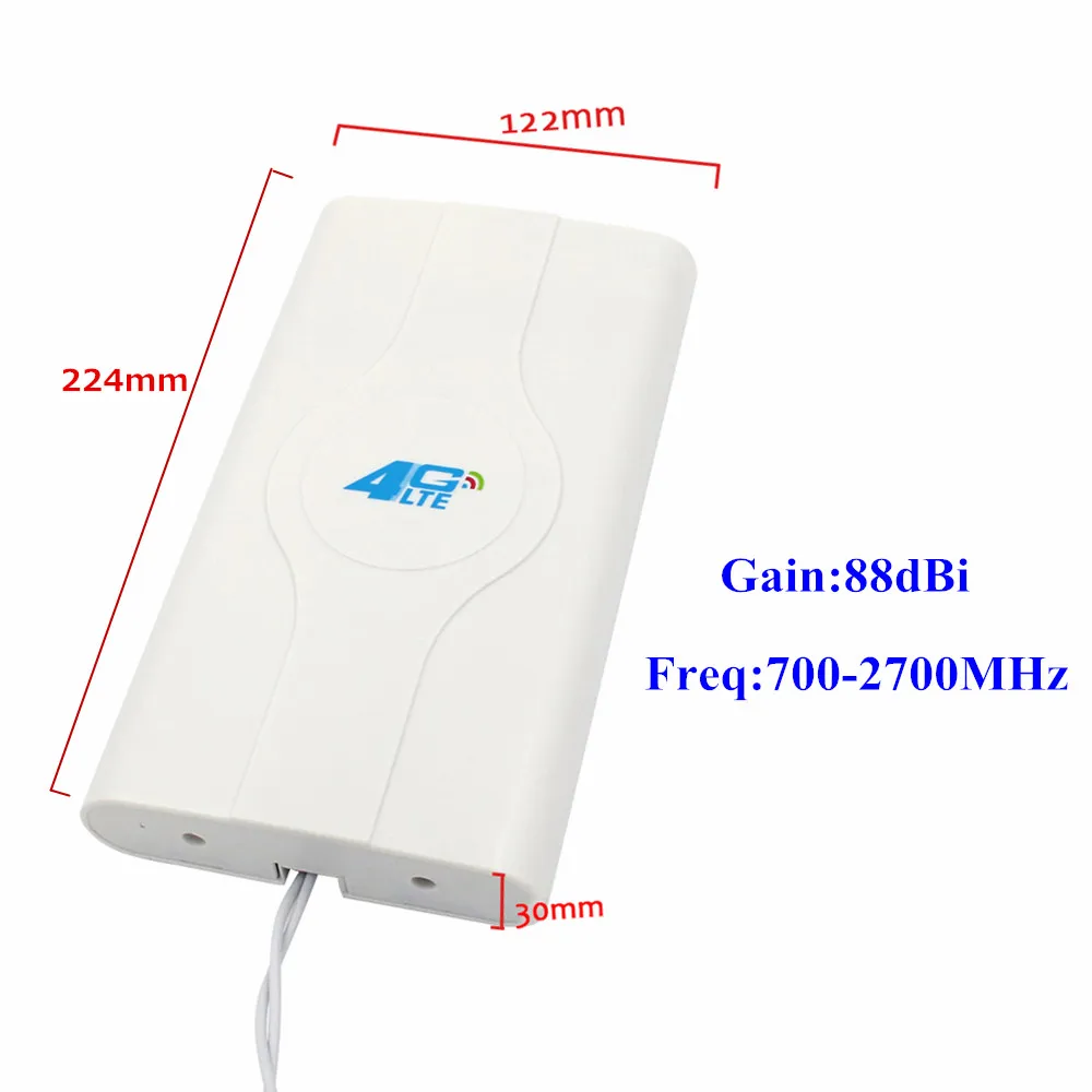 3G 4G LTE mimo антенна CRC9/TS9/SMA Штекерный разъем с кабелем 2 м 700 ~ 2700 МГц 88 дБи для