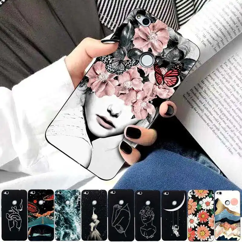 Fashion YJ Pattern Soft TPU 5.2&quotFor Huawei P9 Lite 2017 Case For Cell Phone Cover |