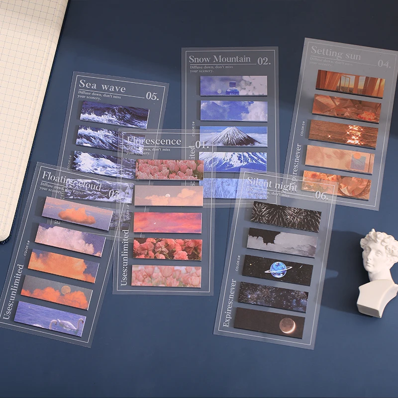 100 шт. самоклеящиеся блокноты для записей наклейки s эстетическое небо облако