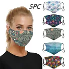 Маски для лица 5 шт.лот маска многоразовая моющаяся дышащая маска для ушей маска для занятий спортом на открытом воздухе маски незаменимые маски взрослые