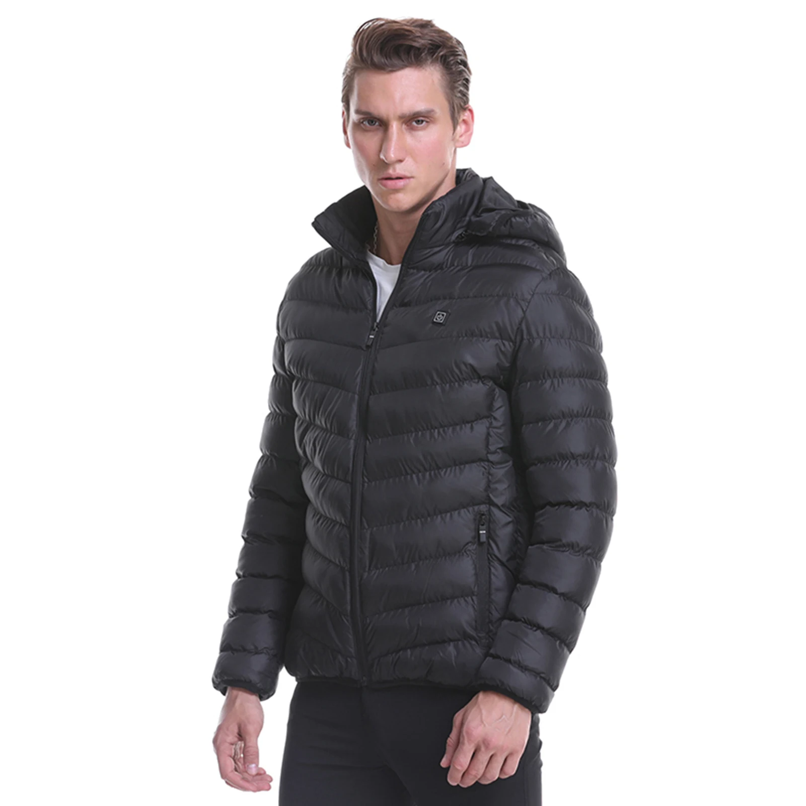 

Electric USB Electric Heating Hooded Jacket Winter Warm Men Heating Vest Fishing Skiing Camping Cyling Thermal Coat Jacket