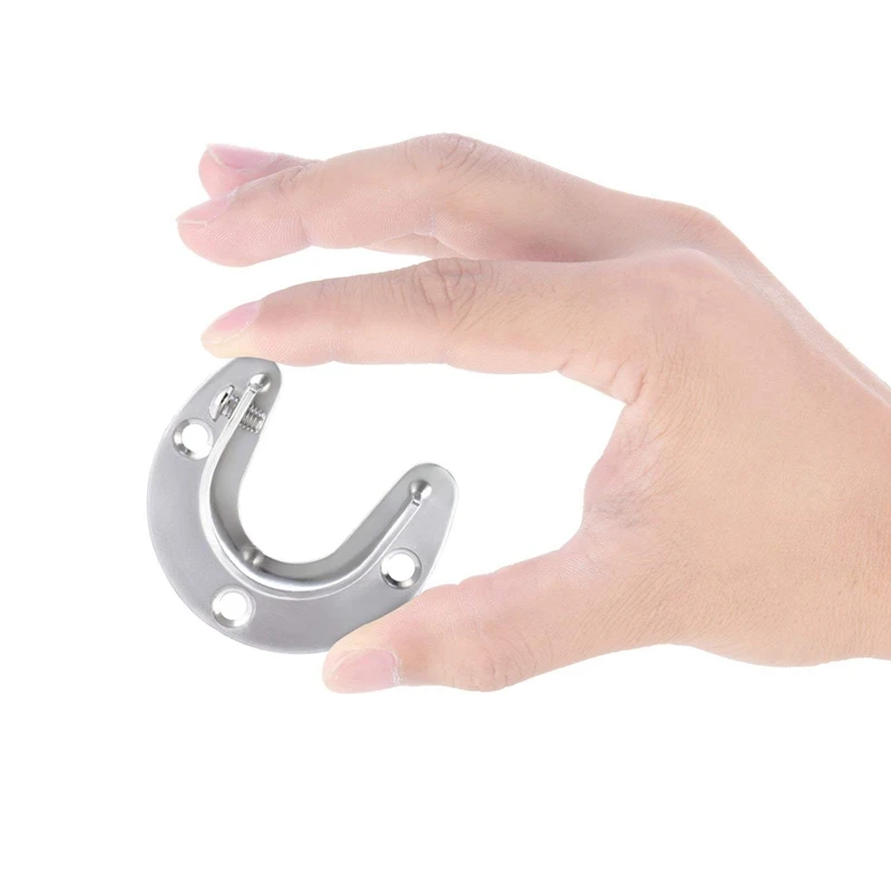 4 упаковки Сверхмощная Нержавеющая сталь шкаф стержень конец поддерживает полюс