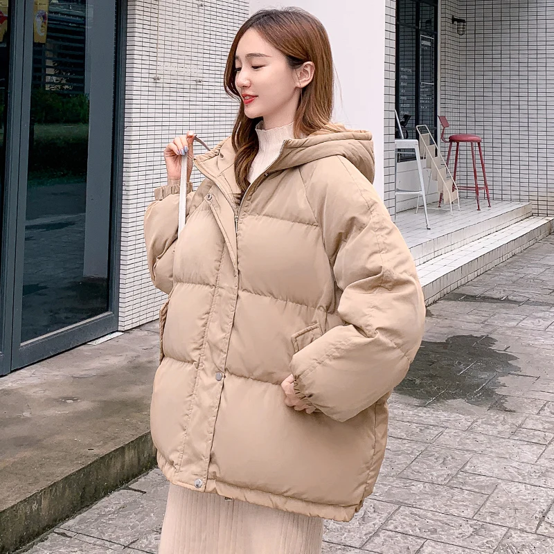 8 Colors Women Winter Puffer Jacket Korean Hooded Quilted Bubble Coat Warm Parkas Woman's Casual Overcoat Female New 2022