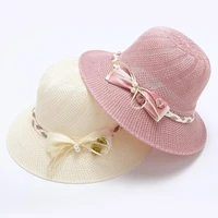 new summer women straw width brim cute elegance floral%c2%a0trim mesh breathable folding leisure holiday beach%c2%a0glacier bucket hat