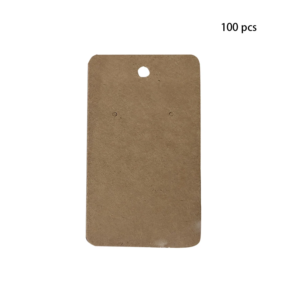 

100pcs Label Display Holder Retro Gift Hanging Tag Plain Package Cardboard Paper Earring Cards Homemade Jewelry Accessories
