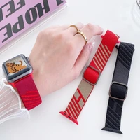 elastic strap for apple watch band 45mm 41mm 38mm 42mm nylon solo loop correa bracelet for iwatch series 7 3 4 5 se 6 watchband