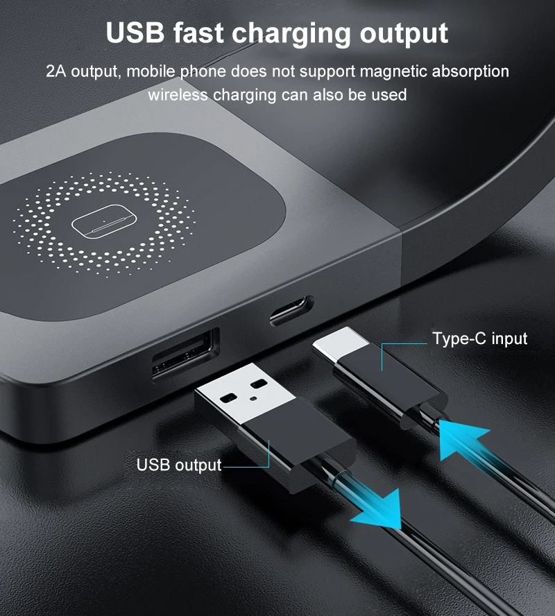 4 in 1 magnetic wireless charger fast charging holder for iphone 1213pro max11xs samsung three in one desktop stand for apple free global shipping