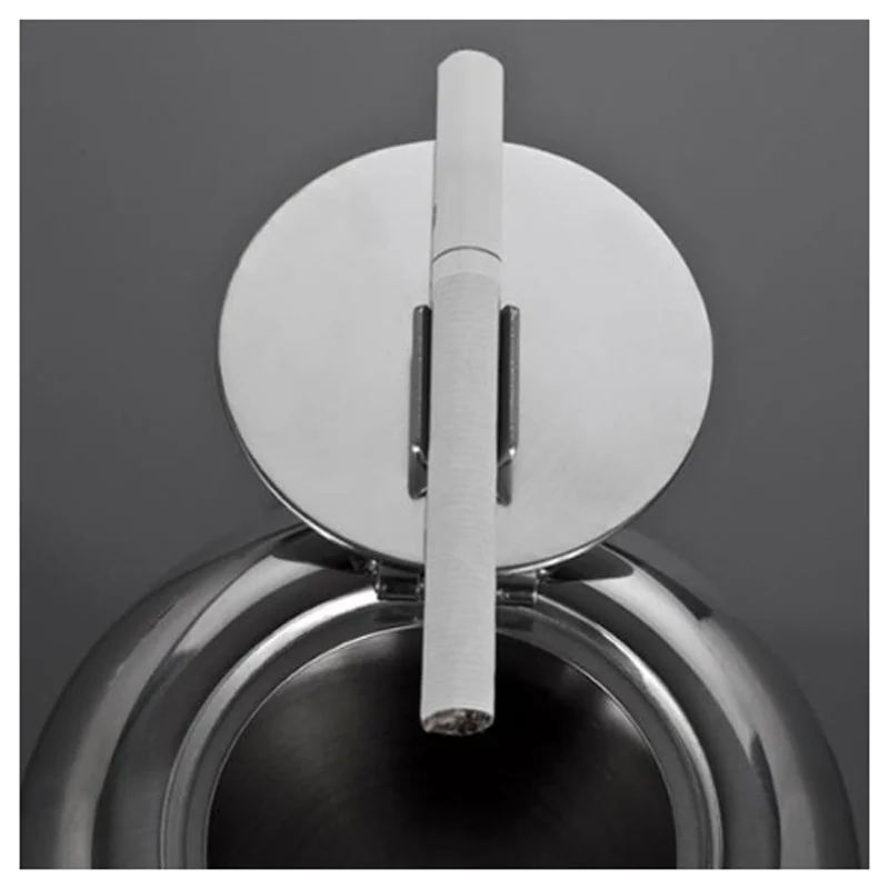 

Stainless Steel Drum Shape Ashtray Cigarette Cigar Smoking Smoke Ash Tray Silver