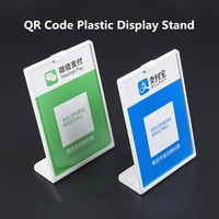 a6 plastic qr code display stand counter top sign holder stand menu paper holder frame