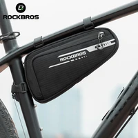 rockbros 1 2lbicycle bag side pockets twill toxturotube triangle bag ride without touch lengs reflective bag bike accessories
