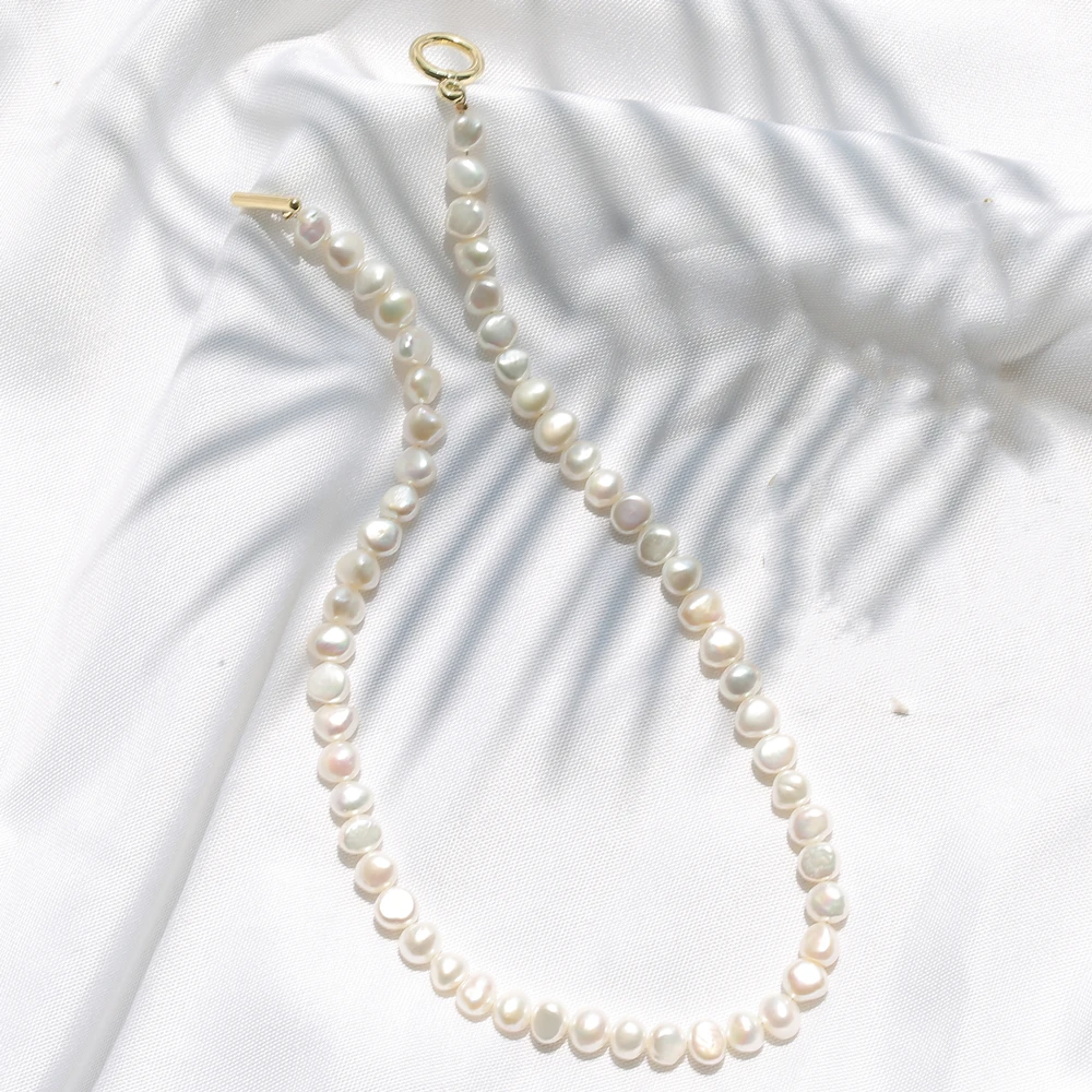 

Natural Freshwater Pearl Necklace for Women Gift Beads Handmade pearl Bracelet Fashion Jewelry Gift