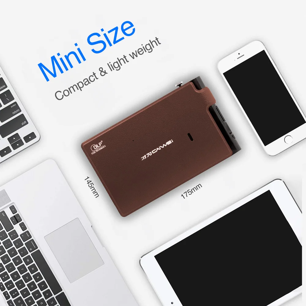 CAIWEI S6W беспроводной мини проектор 720P HD портативный DLP 3D домашний кинотеатр iOS/Miracast
