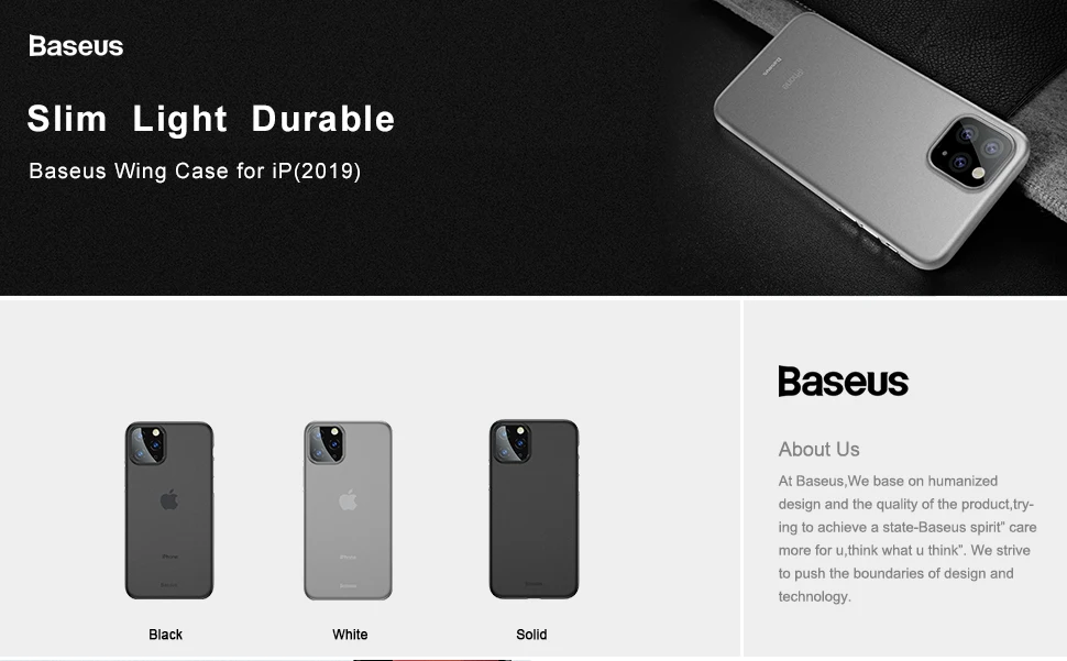 Роскошный чехол для телефона Baseus для iPhone 11 Pro Max Xs Max Xr X 11Pro, задняя крышка 0,4 мм, Ультратонкий чехол из полипропилена для iPhone11