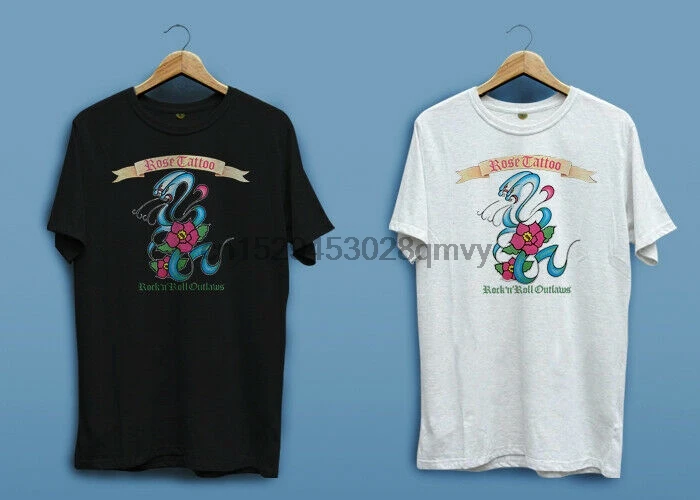 Новинка футболки с розовыми татуировками рубашки надписью RocknRoll - купить по