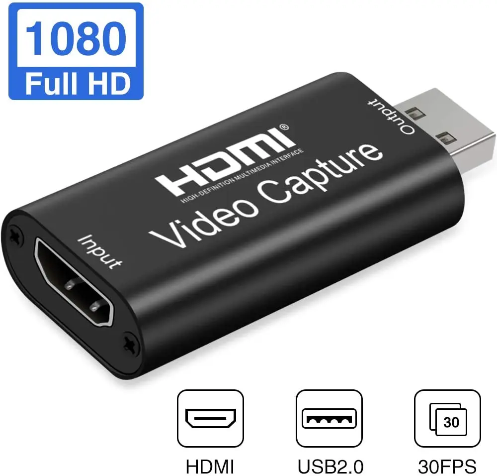 Ideo карта захвата HDMI видео карты потоковой передачи VHS Плата USB 2 0 1080P Мини сбора