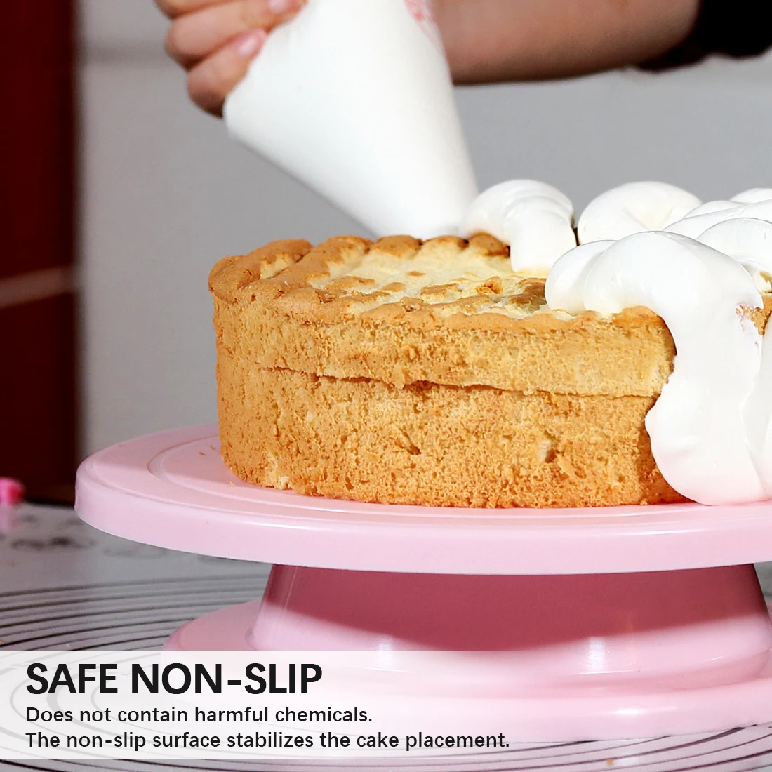 Новая пластиковая тарелка для торта вращающаяся Нескользящая круглая подставка