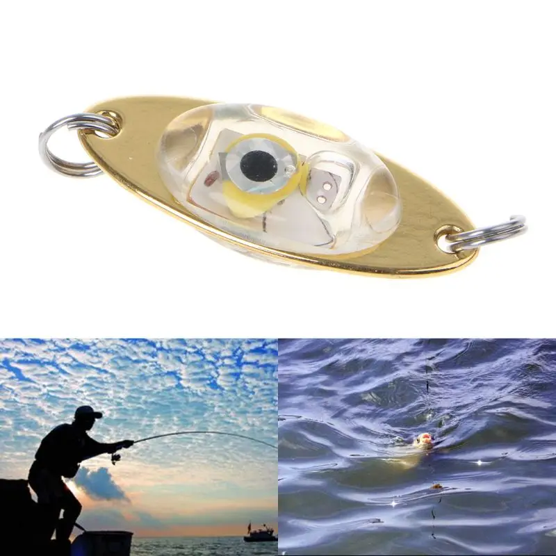 

LED Underwater Deep Drop Eye Shape Fishing Squid Fish Lure Light Flashing Lamp D0AE